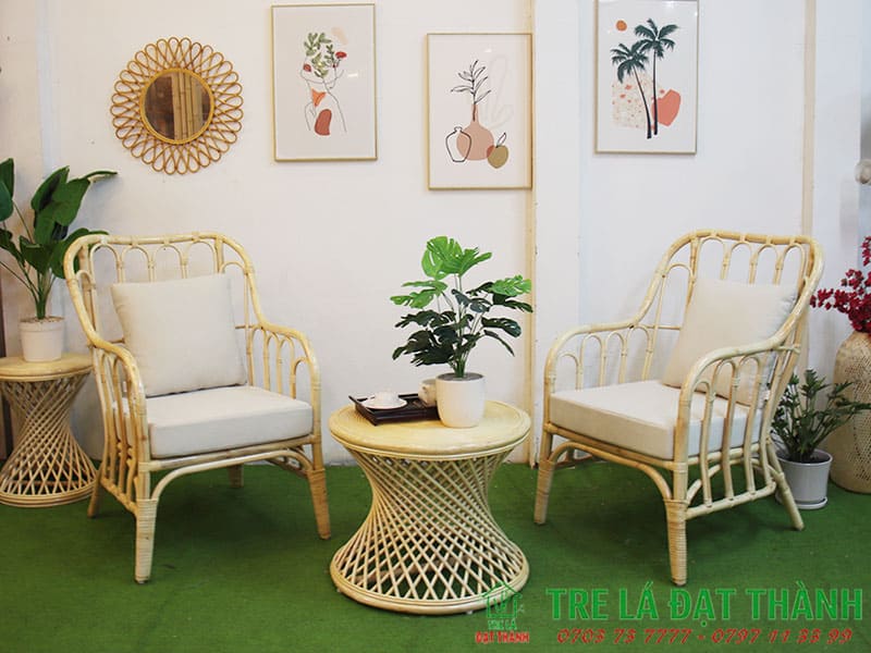 Bộ Bàn Ghế Mây Uống Trà - BBGMUT007